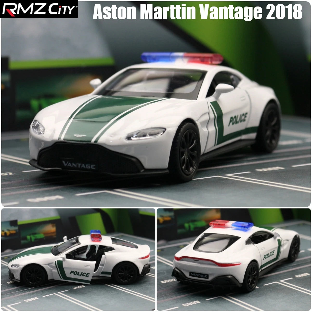 1/36 Aston Martin Vantage Toy Car Miniature Model RMZ CiTY Free Wheels Pull Back Diecast Alloy Collection Gift For Children Boy