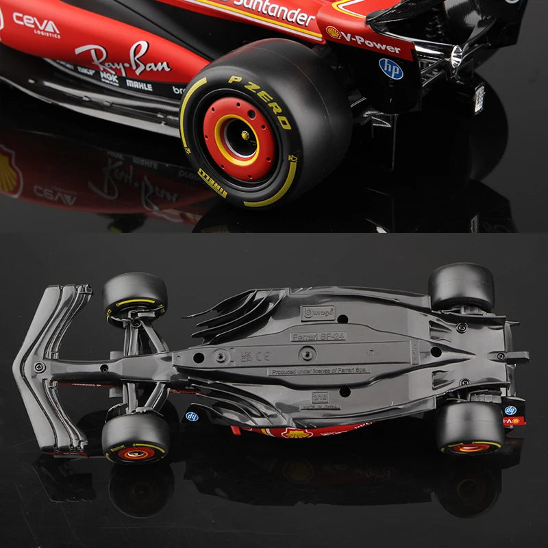 Bburago 1:18 SF24 F1 Model Ferrari Formula Racing Alloy Car Toy 2024 Season 16# Charles Leclerc 55# Carlos Sainz