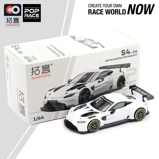 XCARTOYS 1:64 Aston Martin Vantage GT3 mô hình xe hơi hợp kim đúc khuôn POPRACE dành cho người lớn làm quà tặng Ngày thiếu nhi.