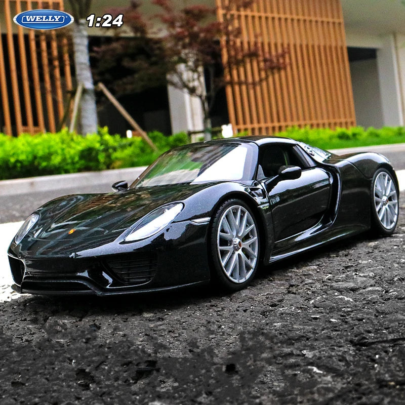 Welly 1:24 Porsche 918 Diecasts Mô hình xe thể thao bằng hợp kim Bộ sưu tập đồ chơi mô phỏng xe đua bằng kim loại