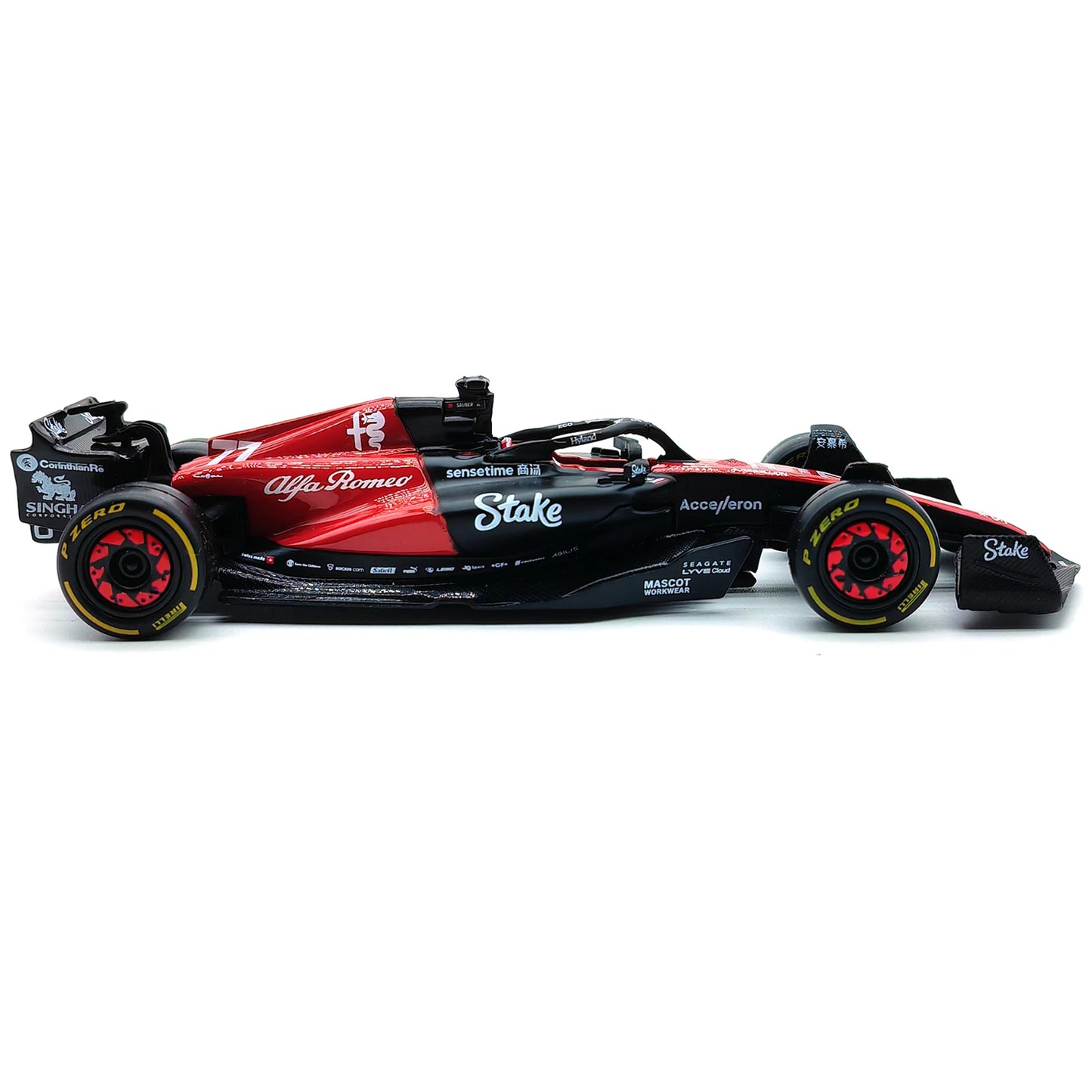 Bburago 1:43 2023 Alfa Romeo C43 F1 Formula Car Die Cast Vehicles Đồ chơi mô hình đua xe sưu tập