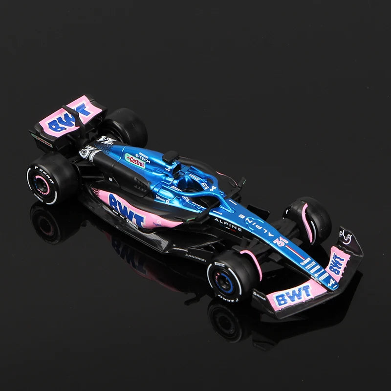 Bburago 1:43 2023 F1 Model RB19 W14 SF23 C43 A523 AMR23 Đồ chơi xe đua hợp kim Red Bull Mercedes Alfa Romeo Apline