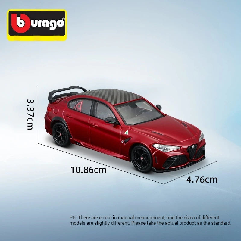 Bruago1:43 Alfa Romeo Gta Mô hình xe hợp kim mô phỏng Bộ sưu tập mô hình xe tĩnh trang trí