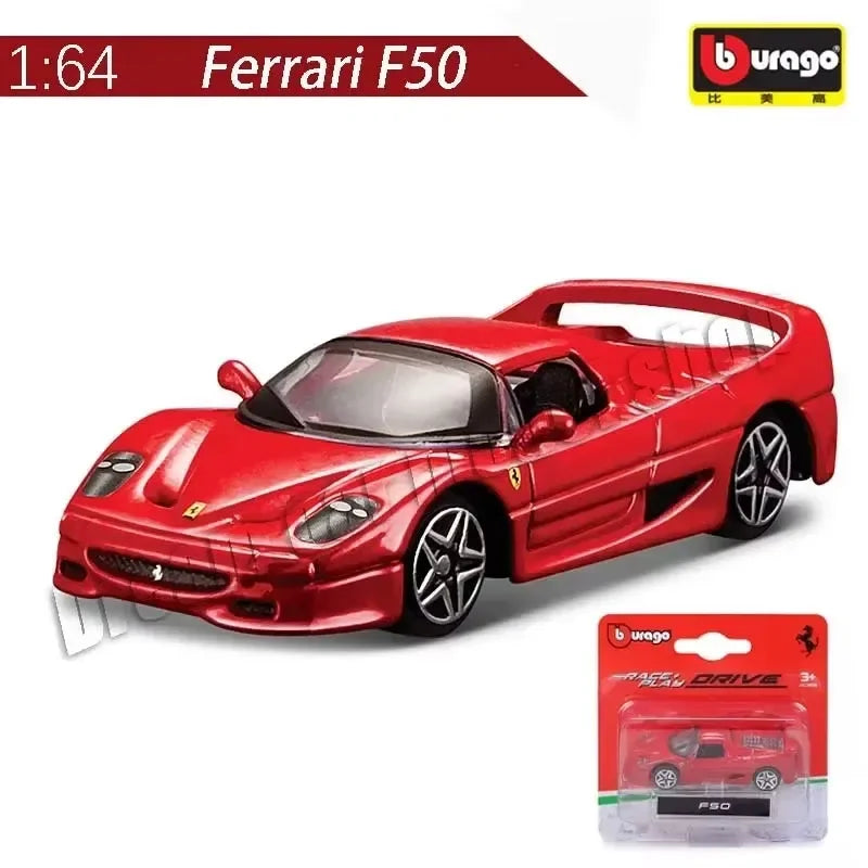 Burago 1:64 Ferrari Series SF90 488P Roma F430 F12 Mô hình xe hợp kim Bộ sưu tập quà tặng ngày lễ Mô hình xe