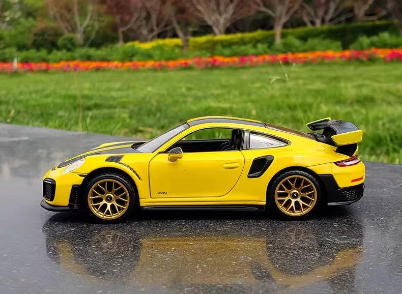 1:32 Porsche 911 GT2 RS Siêu xe Hợp kim Diecast Xe &amp; Đồ chơi Xe mô hình Âm thanh &amp; Ánh sáng