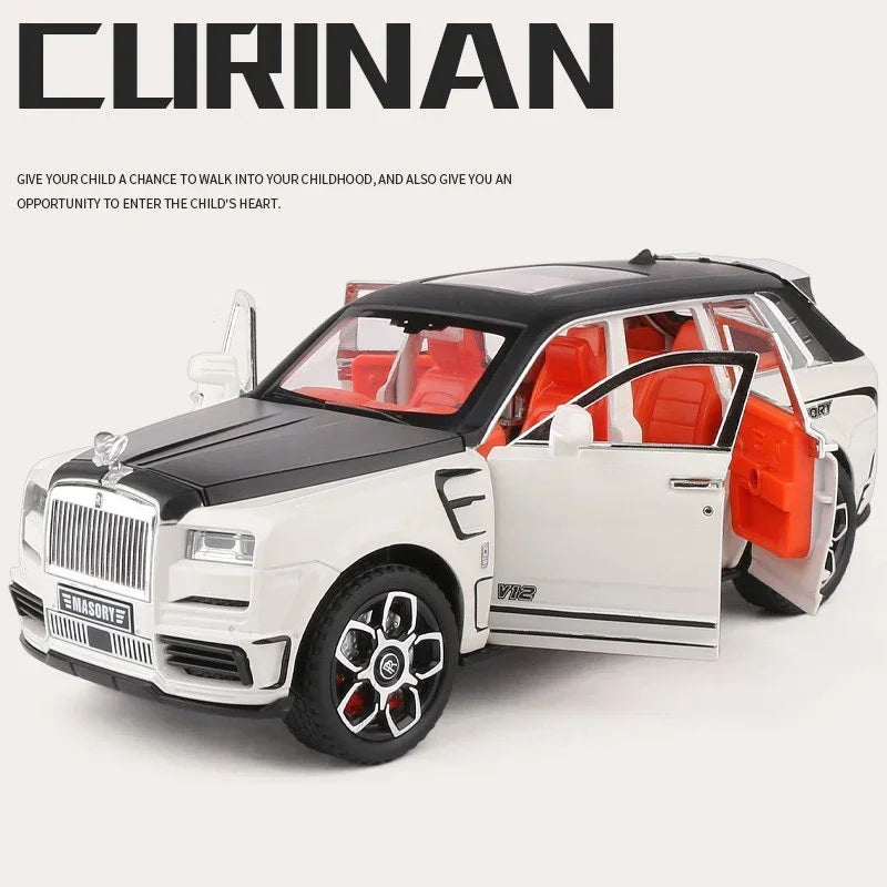 1:24 Rolls Royce SUV Cullinan Masory Alloy Luxy Car Model Diecasts Metal Toy Car Model Simulation Sound and Light Children Gift