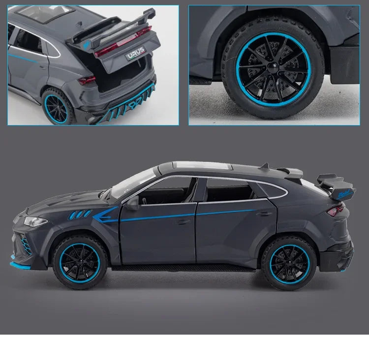 Mô hình xe thể thao Lamborghini URUS Diecast Metal Alloy Car Simulation Âm thanh Ánh sáng