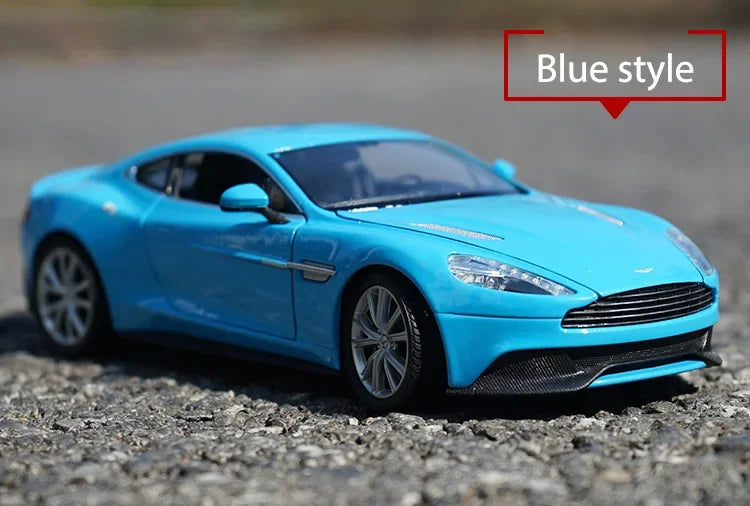 1:24 WELLY Aston Martin Vanquish Siêu xe hợp kim Diecast Mô hình xe ô tô Đồ chơi Bộ sưu tập xe ô tô bằng kim loại Mô phỏng Xe ô tô