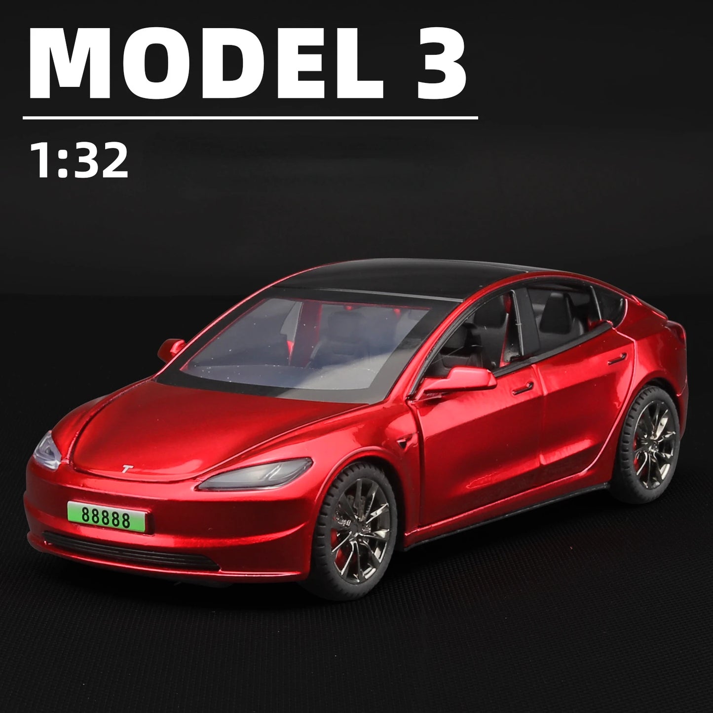 Tesla Model 3 Alloy Simulation Model Toy Car Diecasts Metal Die Cast Sound and Light Toy Car Vehicle A941