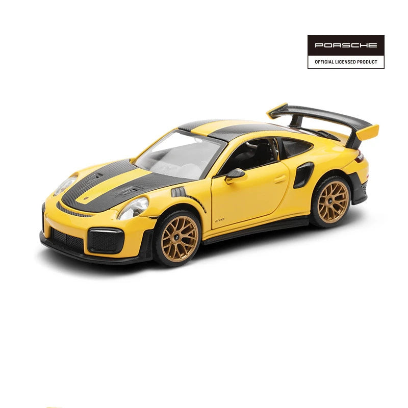 1:32 Porsche 911 GT2 RS Diecasts Alloy Sports Car Model Metal Racing Car Model Sound and Light Simulation