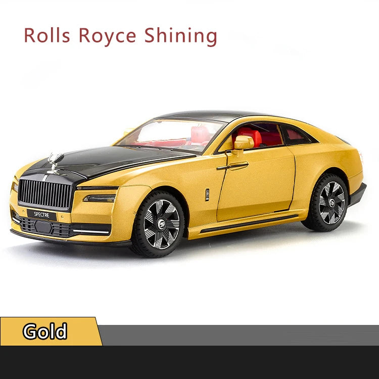 1:24 Rolls-Royce Mô hình xe hợp kim sáng bóng Mô phỏng âm thanh và ánh sáng Xe đồ chơi kéo lại Xe thể thao Bộ sưu tập đồ trang trí Quà tặng cho bé trai