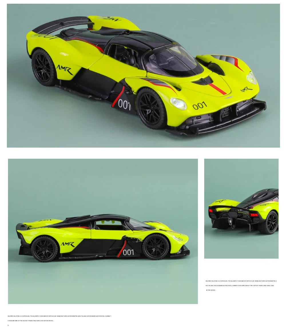 1:32 Aston Martin Valkyrie AMR 001 Siêu xe hợp kim đúc kim loại mô hình xe hơi Boutique trang trí đồ sưu tầm cho người lớn quà tặng ngày lễ