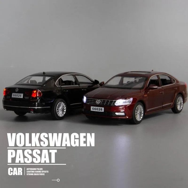 Volkswagen Passat 1/32 Diecast Metal Alloy Toy Car Model Miniature Sound and Light