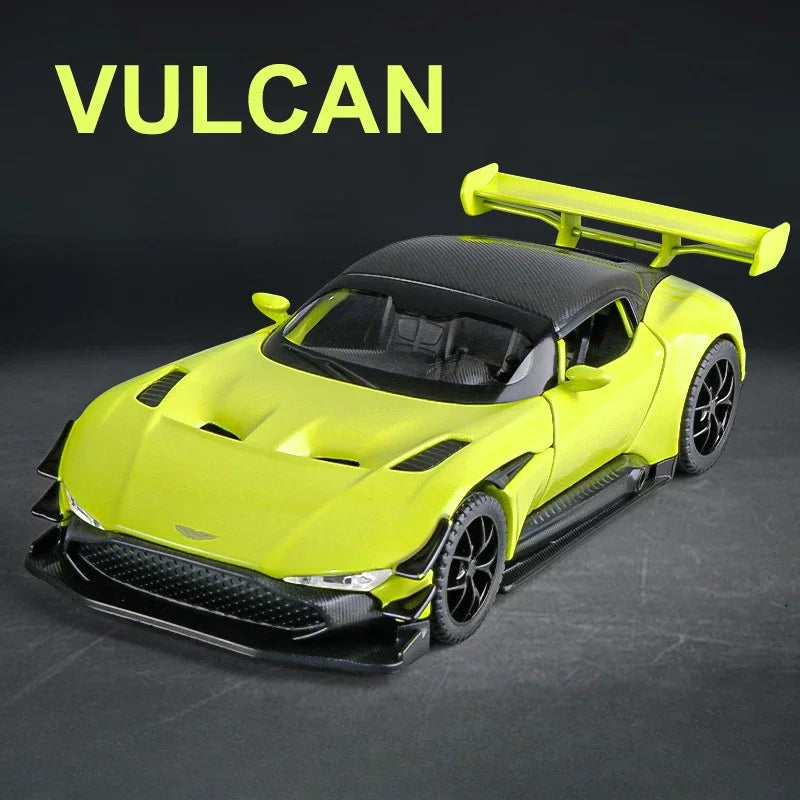 Diecast 1:32 Aston Martin Vulcan Mô hình xe hơi hợp kim mô phỏng Quà tặng có đèn âm thanh Voiture Miniature