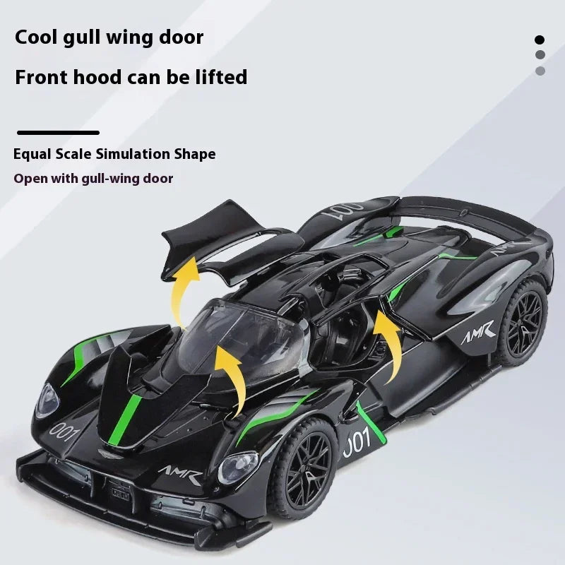 1:32 Aston Martin Valkyrie AMR 001 Siêu xe hợp kim đúc kim loại mô hình xe hơi Boutique trang trí đồ sưu tầm cho người lớn quà tặng ngày lễ