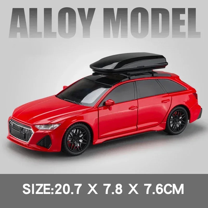 Audi RS6 Station Wagon Diecast Metal Alloy Model Car Toy Car Collection Simulation Sound & Light