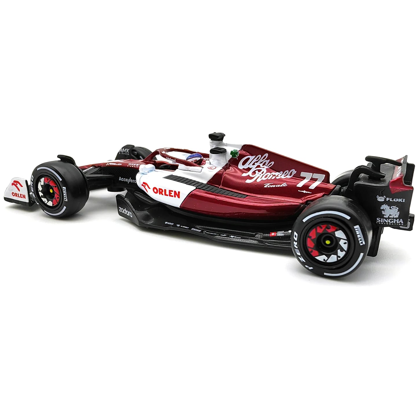 Bburago 1:43 2022 F1 Alfa Romeo Racing Team C42 #24 Guanyu Zhou #77 Valtteri Bottas Alloy Car Die Cast Car Bộ sưu tập đồ chơi mô hình xe hơi