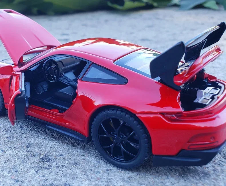 Mô hình xe hơi hợp kim Porsche 911 GT3 Supercar tỷ lệ 1:32 mới có đèn âm thanh kéo lùi Bộ sưu tập đồ chơi mô hình đúc khuôn trang trí