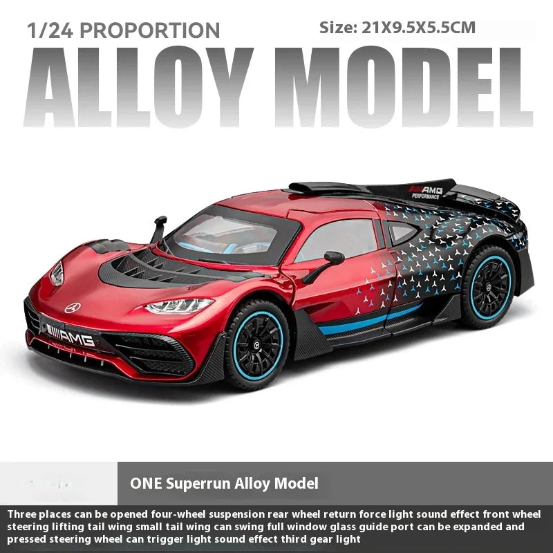 Mercedes Benz AMG ONE Racing Diecast Metal Alloy Car Model Sound & Light Collectible Hobby Decorative Gift