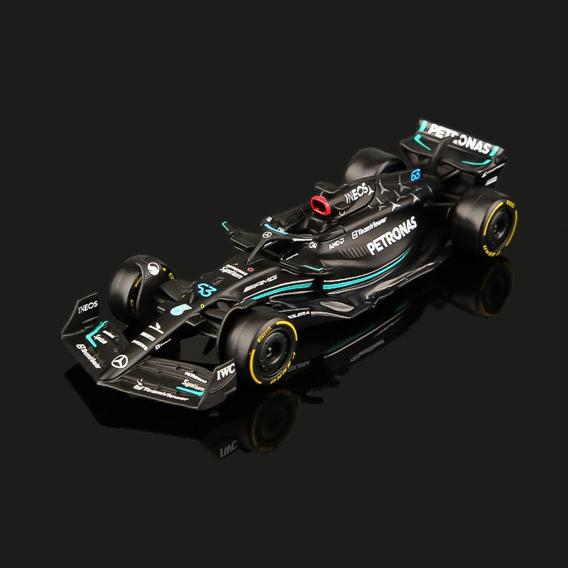 Bburago 1:43 2023 F1 Model RB19 W14 SF23 C43 A523 AMR23 Đồ chơi xe đua hợp kim Red Bull Mercedes Alfa Romeo Apline