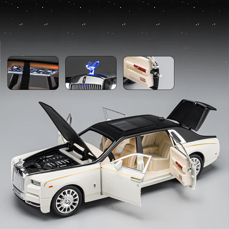 1:24 Rolls Royce Phantom Mansory Hợp kim Xe Diecasts &amp; Đồ chơi Xe Mô hình Xe Âm thanh và Ánh sáng Kéo lại Đồ chơi Xe hơi Quà tặng cho Trẻ em