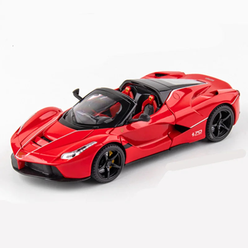 1:24 Ferraris Laferrari Hợp kim Mở Mô hình xe thể thao Diecasts &amp; Đồ chơi Xe Mô hình xe đồ chơi bằng kim loại Mô phỏng Âm thanh Ánh sáng Quà tặng