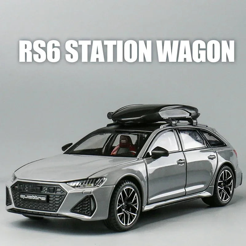 Audi RS6 Station Wagon Diecast Metal Alloy Model Car Toy Car Collection Simulation Sound & Light