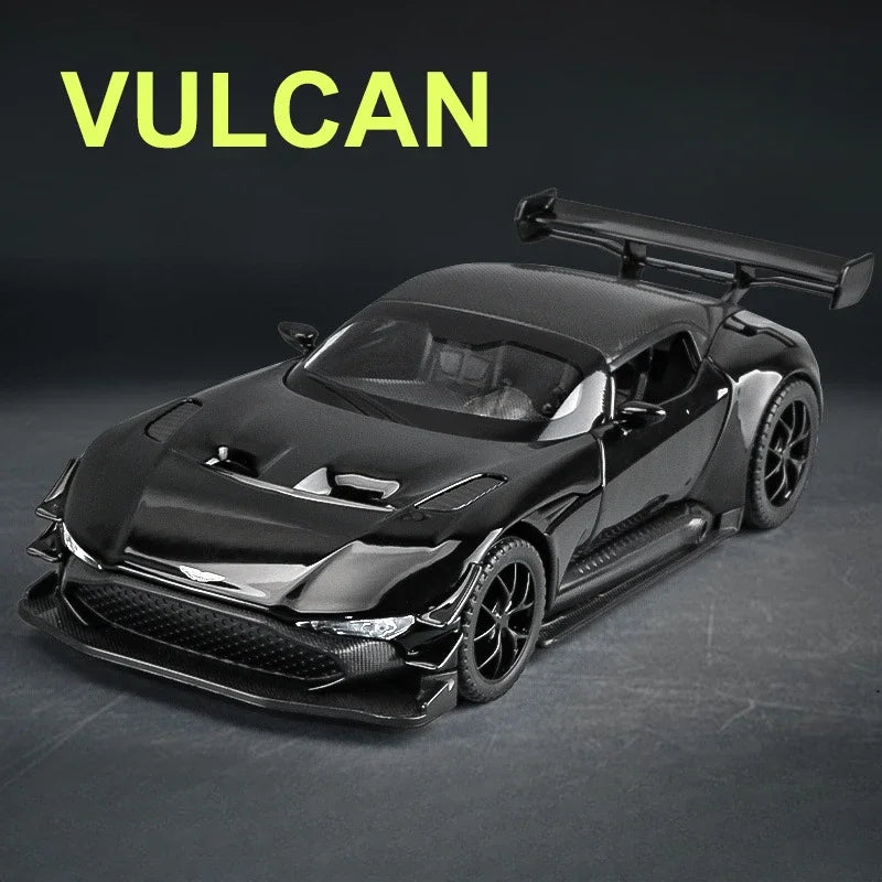 Diecast 1:32 Aston Martin Vulcan Mô hình xe hơi hợp kim mô phỏng Quà tặng có đèn âm thanh Voiture Miniature