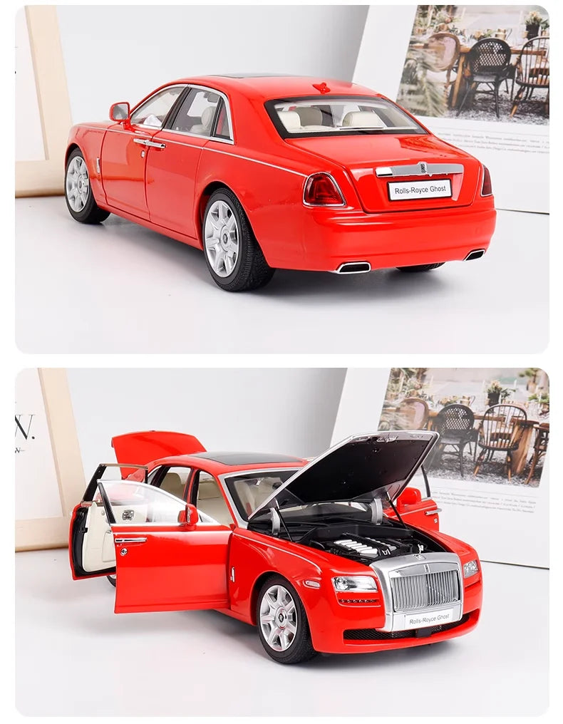 Mô hình xe mô phỏng Rolls-Royce Ghost 1:18 bằng hợp kim, mô hình xe mô phỏng thu nhỏ, đồ trang trí cho người lớn, đồ chơi cho bé trai, quà tặng cho trẻ em