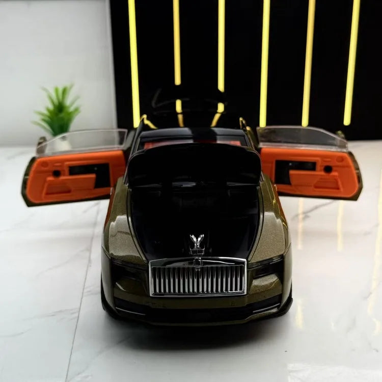 Simulation 1:24 Rolls Royce Spectre Super Car Alloy Model with Sound Light Collection Miniature Voiture Children Boy Toy Vehicle