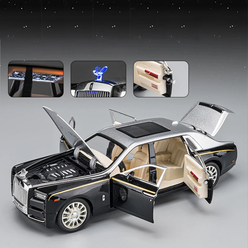 1:24 Rolls Royce Phantom Mansory Hợp kim Xe Diecasts &amp; Đồ chơi Xe Mô hình Xe Âm thanh và Ánh sáng Kéo lại Đồ chơi Xe hơi Quà tặng cho Trẻ em