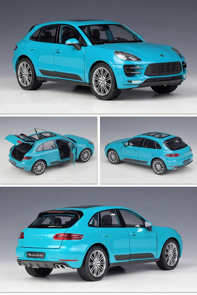 WELLY 1:24 Porsche Macan Turbo SUV Alloy Diecast Car Model Metal Car Model High Simulation