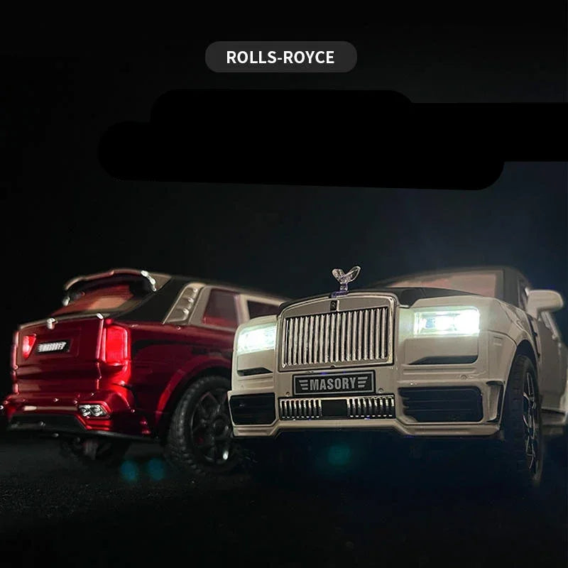 1:24 Rolls Royce SUV Cullinan Masory Alloy Luxy Car Model Diecasts Metal Toy Car Model Simulation Sound and Light Children Gift