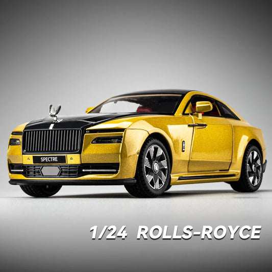 1:24 Rolls-Royce Spectre Hợp kim Đúc Đồ chơi Mô hình Xe hơi Âm thanh và Ánh sáng Kéo lại Đồ chơi Trẻ em Quà tặng Sinh nhật