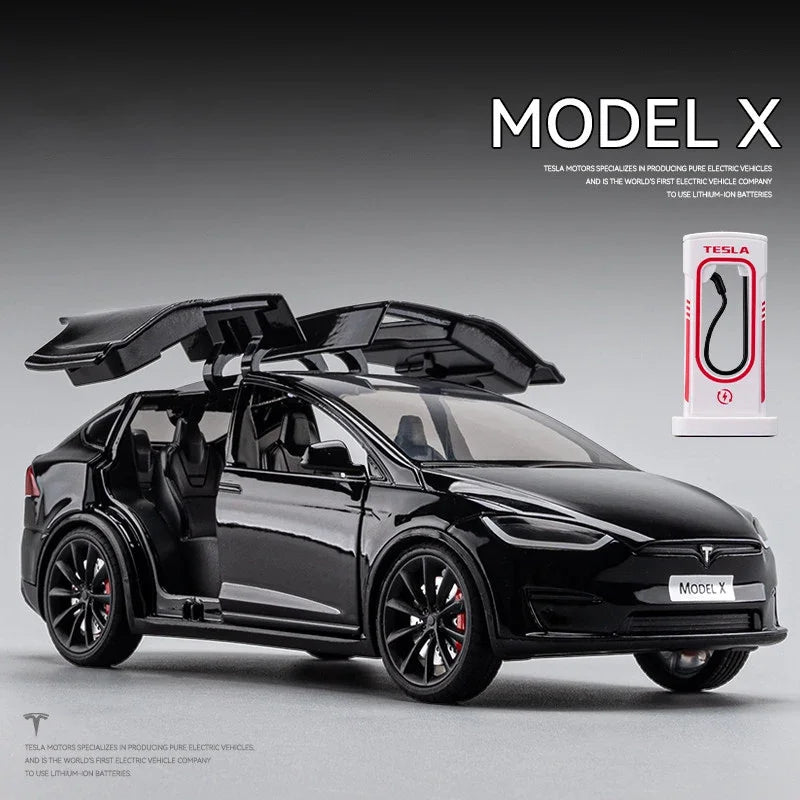 Tesla Model X Tesla Model 3 Die-cast toy car model with sound and light