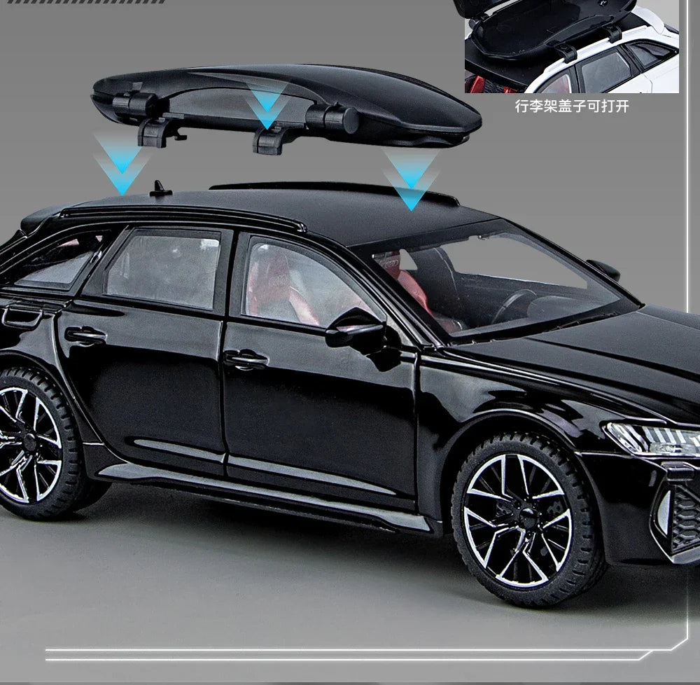 Audi RS6 Station Wagon Diecast Metal Alloy Model Car Toy Car Collection Simulation Sound & Light