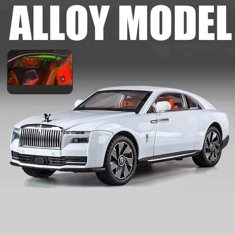 Xe ô tô đồ chơi Rolls Royce Spectre hợp kim đúc tỉ lệ 1/24 có âm thanh và ánh sáng, đồ chơi trẻ em, quà tặng sinh nhật