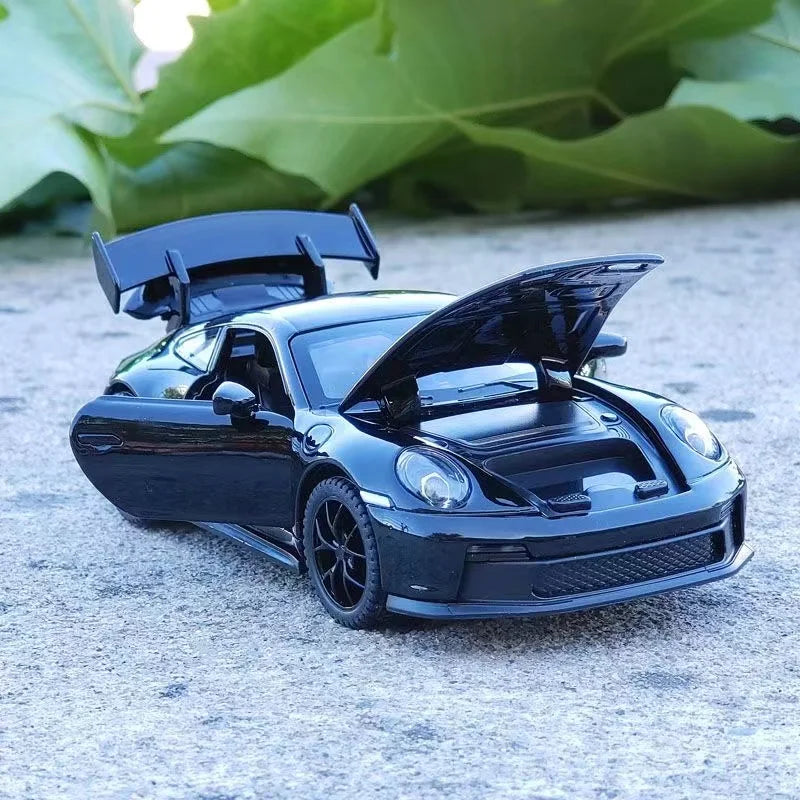 Mô hình xe hơi hợp kim Porsche 911 GT3 Supercar tỷ lệ 1:32 mới có đèn âm thanh kéo lùi Bộ sưu tập đồ chơi mô hình đúc khuôn trang trí