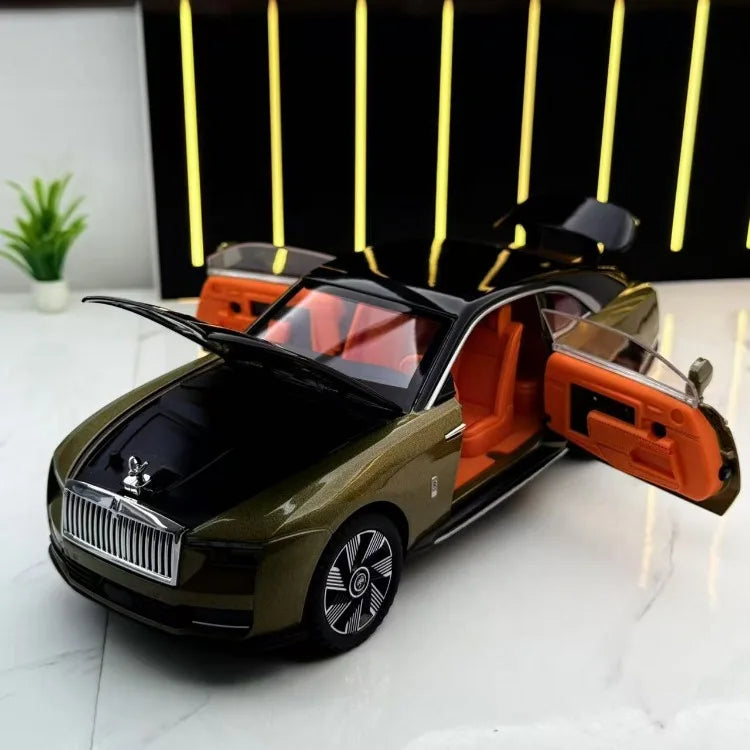 Simulation 1:24 Rolls Royce Spectre Super Car Alloy Model with Sound Light Collection Miniature Voiture Children Boy Toy Vehicle