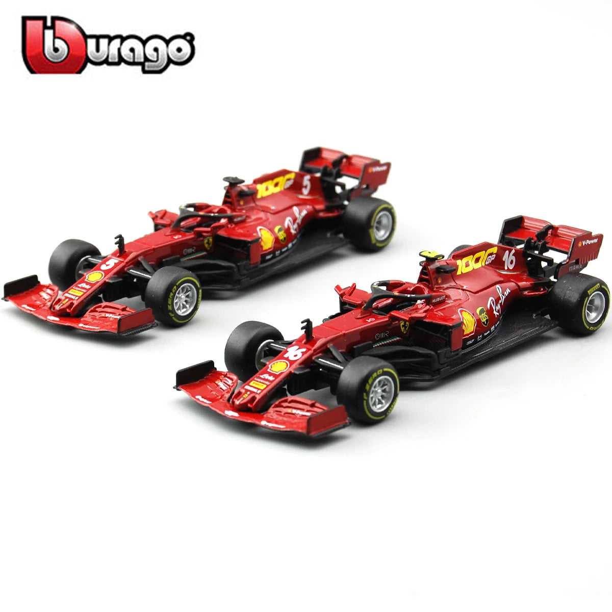 Bburago 1:43 Ferrari 2021 SF21 #55 Carlos Sain #16 Xe Công Thức F1 Xe Đúc Tĩnh Đồ Chơi Xe Đua Mô Hình Sưu Tầm