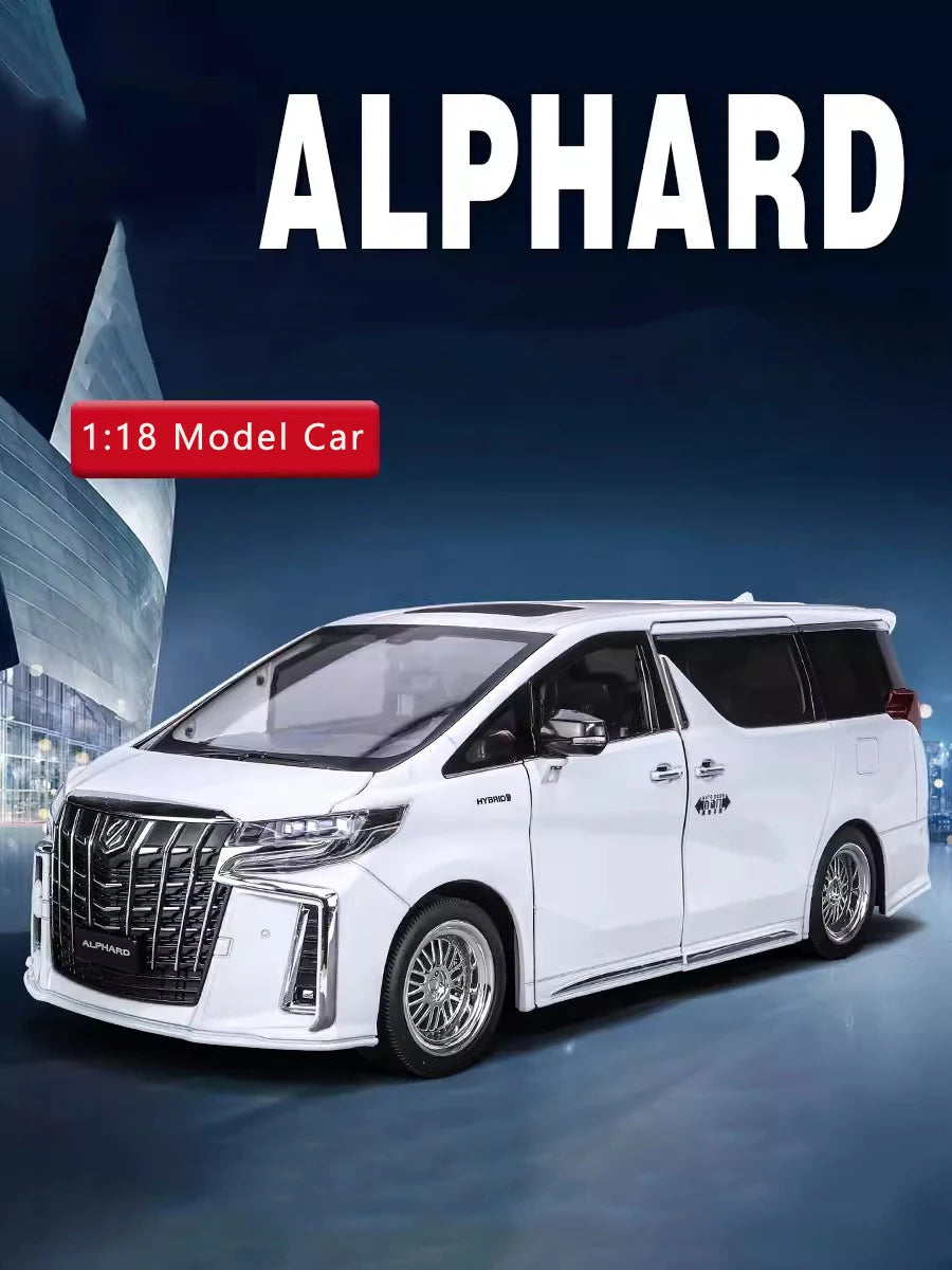 Mô hình xe ô tô Alpha Alloy mô phỏng mới 1:18 có âm thanh và ánh sáng, đồ chơi xe kéo bằng kim loại