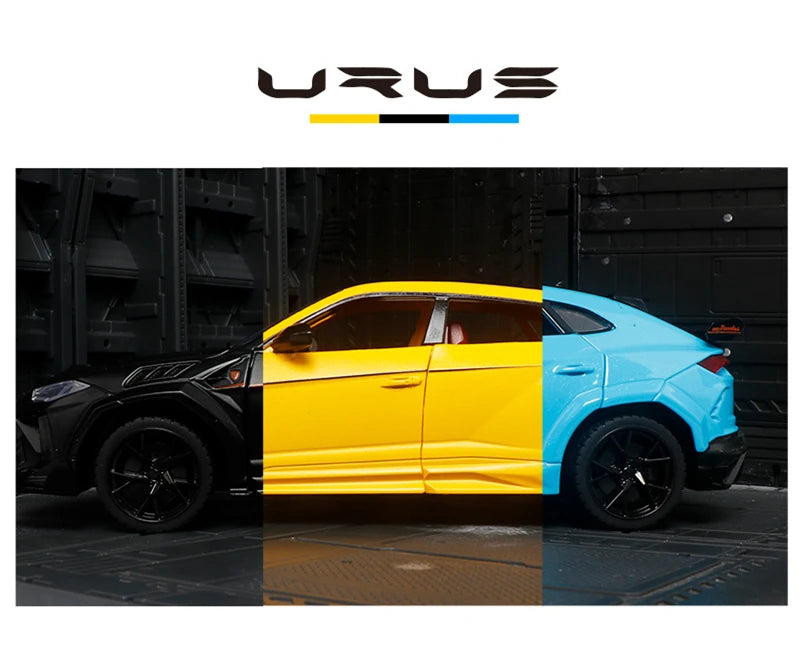 URUS SUV alloy sports car model modified metal off-road vehicle model simulation sound and light