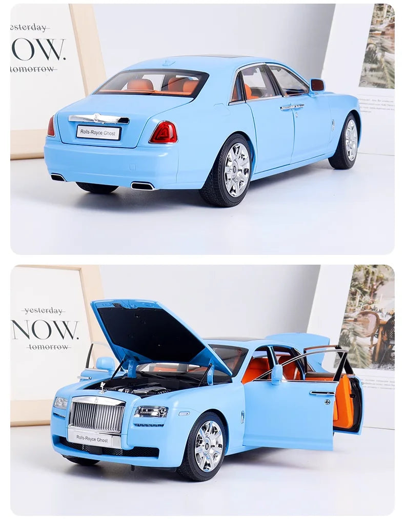 Mô hình xe mô phỏng Rolls-Royce Ghost 1:18 bằng hợp kim, mô hình xe mô phỏng thu nhỏ, đồ trang trí cho người lớn, đồ chơi cho bé trai, quà tặng cho trẻ em