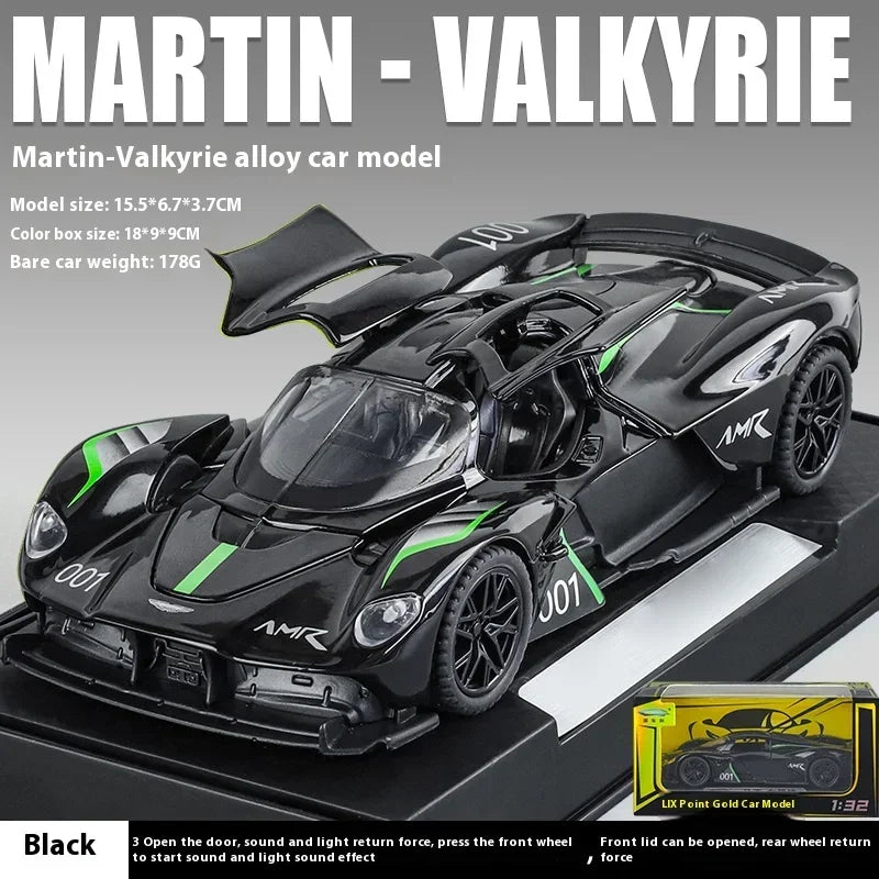 1:32 Aston Martin Valkyrie AMR 001 Siêu xe hợp kim đúc kim loại mô hình xe hơi Boutique trang trí đồ sưu tầm cho người lớn quà tặng ngày lễ