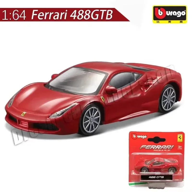 Burago 1:64 Ferrari Series SF90 488P Roma F430 F12 Mô hình xe hợp kim Bộ sưu tập quà tặng ngày lễ Mô hình xe