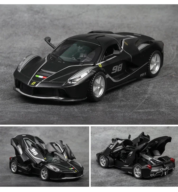 Đồ chơi xe hơi hợp kim Ferrari Laferrari FXXK Diecasts Đồ chơi xe hơi Bộ sưu tập mô hình xe hơi có âm thanh và ánh sáng