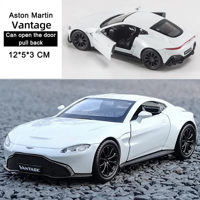 1:36 Aston Martin Vantage Christmas Toy Diecast Miniature Alloy Car Model Metal Vehicles Children Birthday Gift Adult F192