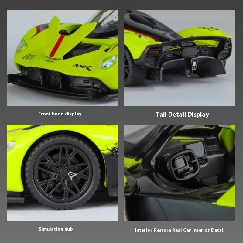 1:32 Aston Martin Valkyrie AMR 001 Siêu xe hợp kim đúc kim loại mô hình xe hơi Boutique trang trí đồ sưu tầm cho người lớn quà tặng ngày lễ