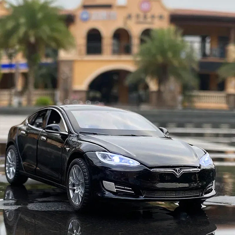 Tesla Model X Model S Diecasts Alloy Car Models Metal Toy Cars Simulation Car Models Sound and Light Collection