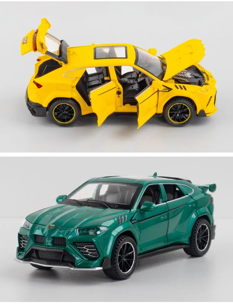 Mô hình xe thể thao Lamborghini URUS Diecast Metal Alloy Car Simulation Âm thanh Ánh sáng